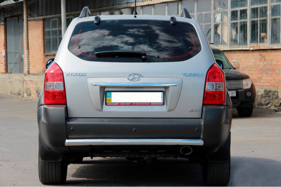 Hyundai Tucson JM 2004- Rear Bar AK002 (Stainless Steel) Image
