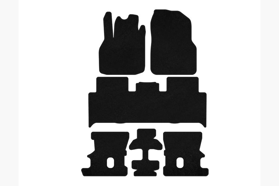 Renault Scenic/Grand 2003-2009 Textile Floor Mats Premium (3 Rows, Black) Image