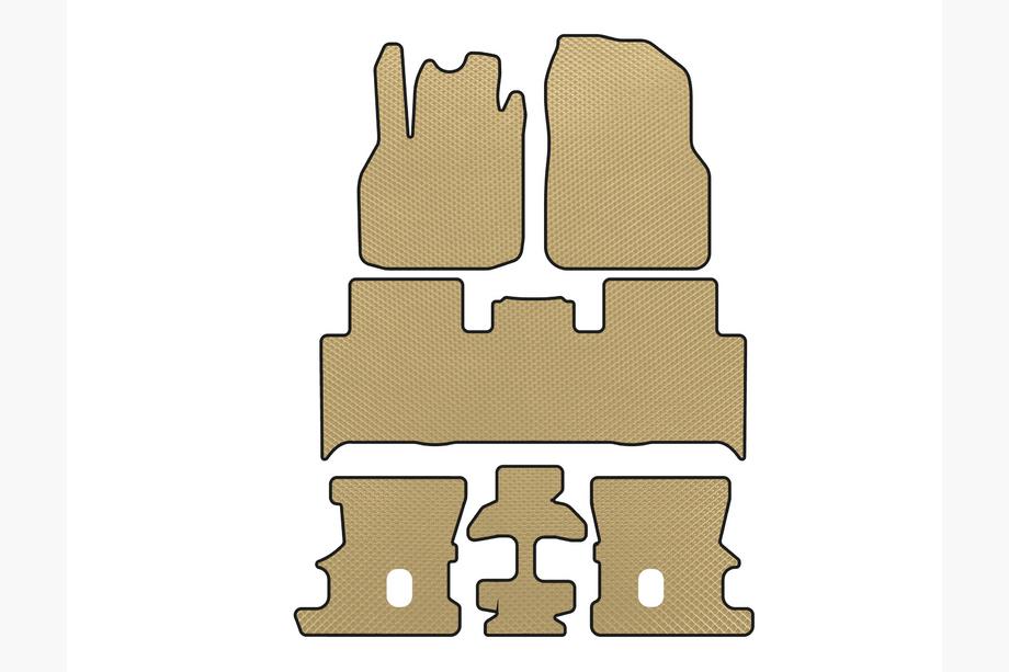 Renault Scenic/Grand 2003-2009 EVA Floor Mats (3 Rows, Beige) Photo 1