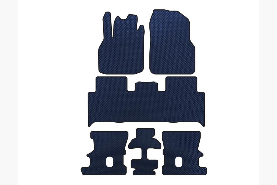Renault Scenic/Grand 2003-2009 EVA Floor Mats (3 Rows, Blue) Image