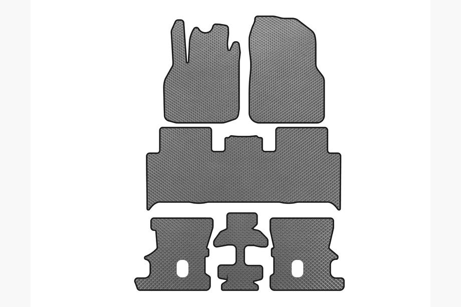 Renault Scenic/Grand 2003-2009 EVA Floor Mats (3 Rows, Gray) Image
