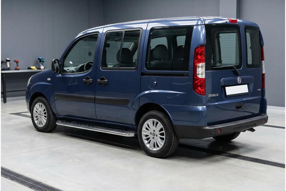 Fiat Doblo I 2005-2010 Side Steps Maydos V1 (2 pcs, Aluminum & Stainless Steel) Image