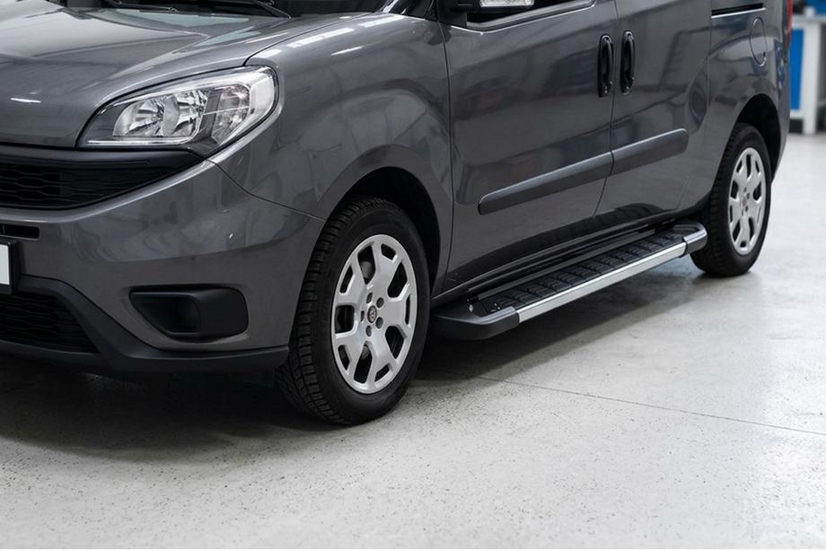 Fiat Doblo II 2010-2022 Side Steps RedLine V1 (2 pcs, Aluminum) Standard Base Image