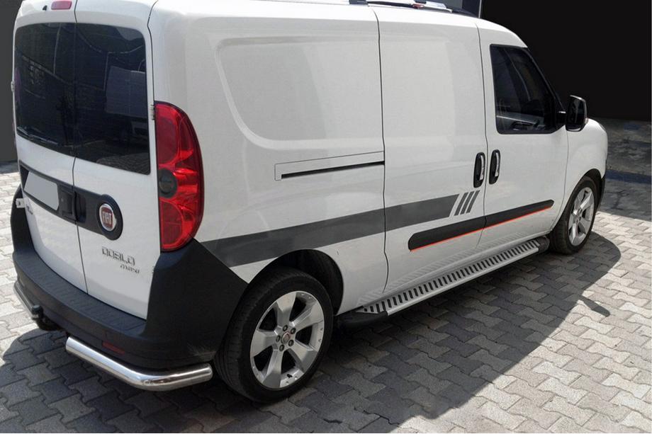 Fiat Doblo II 2010-2022 Side Steps Line (2 pcs, Aluminum) Image