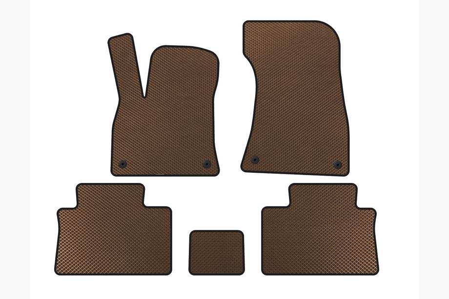 Audi e-Tron 2018-2022 EVA Floor Mats (Sportback, Brown) Image