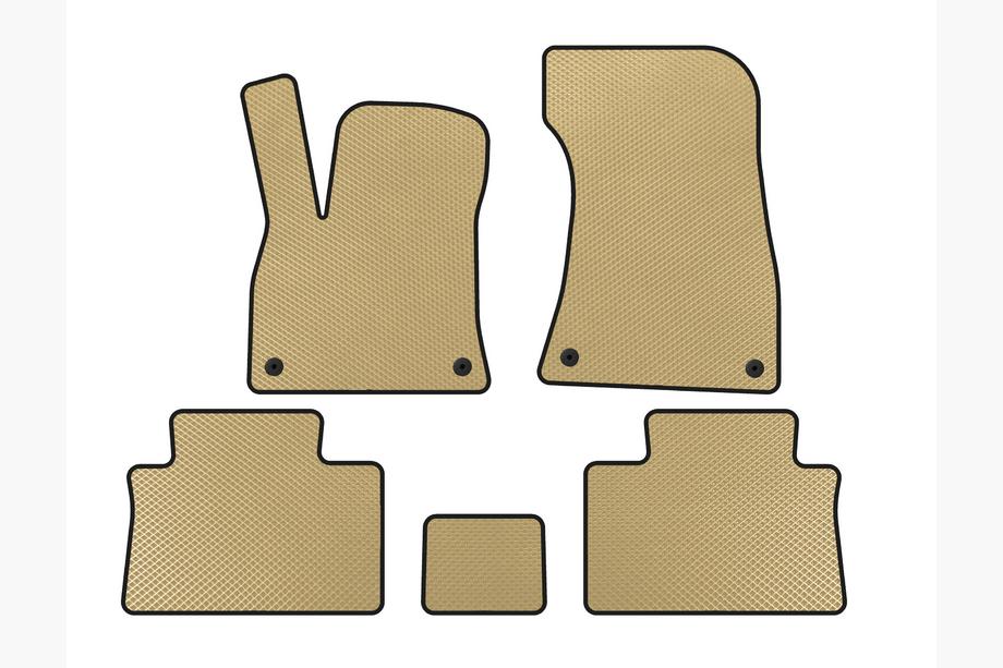 Audi e-Tron 2018-2022 EVA Floor Mats (Sportback, Beige) Image