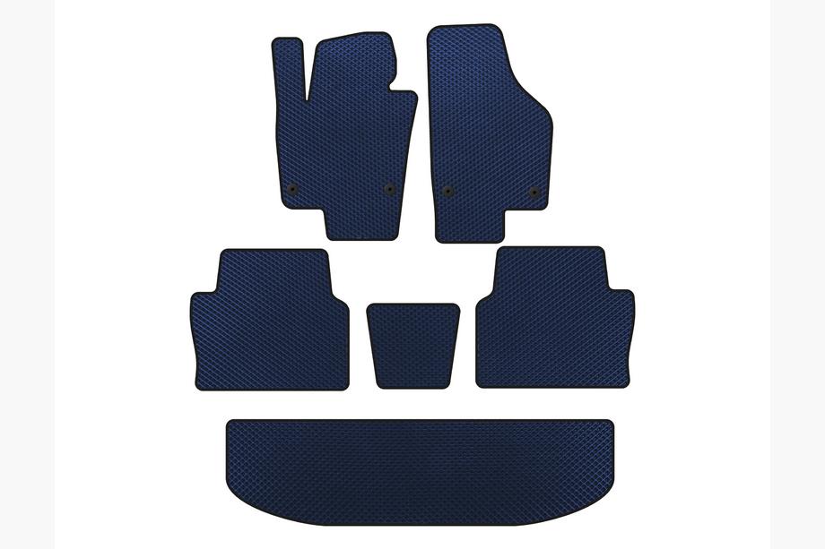 Seat Alhambra 2010- EVA Floor Mats (3 Rows, Blue) Image