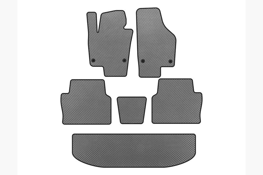 Seat Alhambra 2010- EVA Floor Mats (3 Rows, Gray) Image