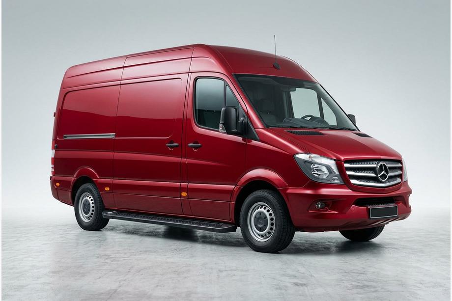 Mercedes Sprinter W906 2006–2018 Side Steps Allmond Black (2 pcs, Aluminum) Image