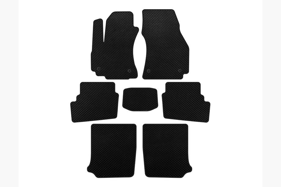 Opel Zafira A 1998-2005 EVA Floor Mats (3 Rows, 2003-2005, 7-Seater, Black) Photo 1