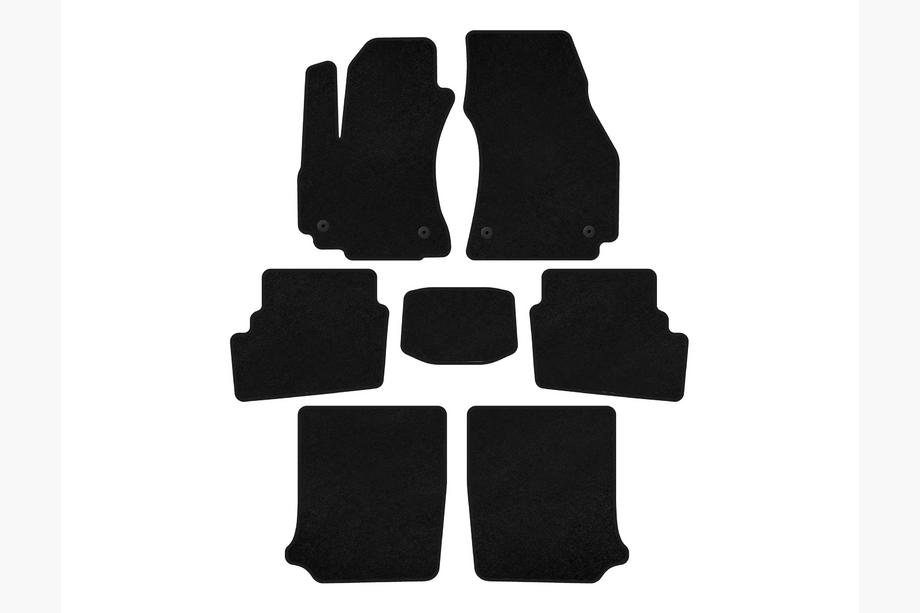 Opel Zafira A 1998-2005 Textile Floor Mats Classic (3 Rows, 2003-2005, 7-Seater, Black) Image