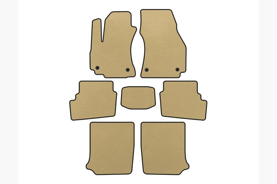 Opel Zafira A 1998-2005 EVA Floor Mats (3 Rows, 2003-2005, 7-Seater, Beige) Image