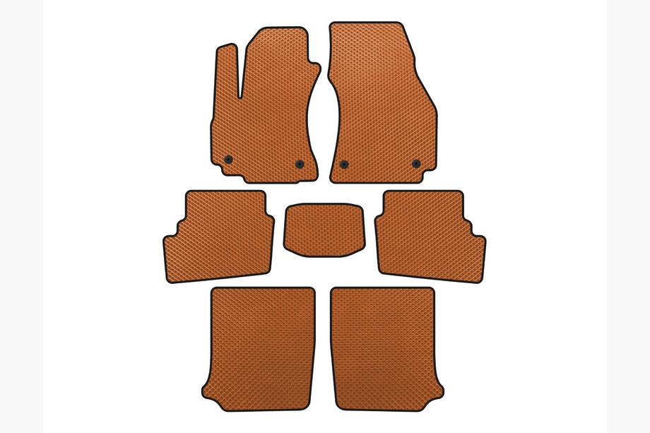 Opel Zafira A 1998-2005 EVA Floor Mats (3 Rows, 2003-2005, 7-Seater, Orange) Image