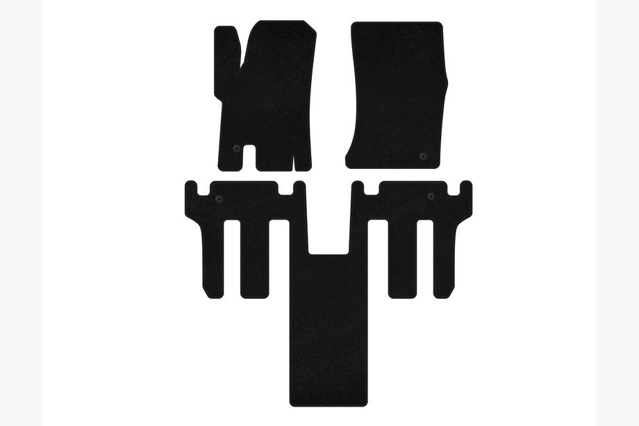 Ssang Yong Rodius Textile floor mats Classic 2004-2008 (2 rows, Black) Image