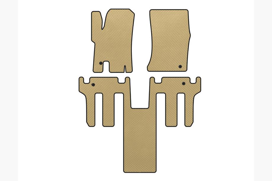 Ssang Yong Rodius EVA floor mats 2004-2008 (2 rows, Beige) Image
