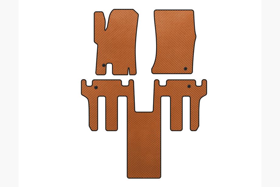 Ssang Yong Rodius EVA floor mats 2004-2008 (2 rows, Orange) Image