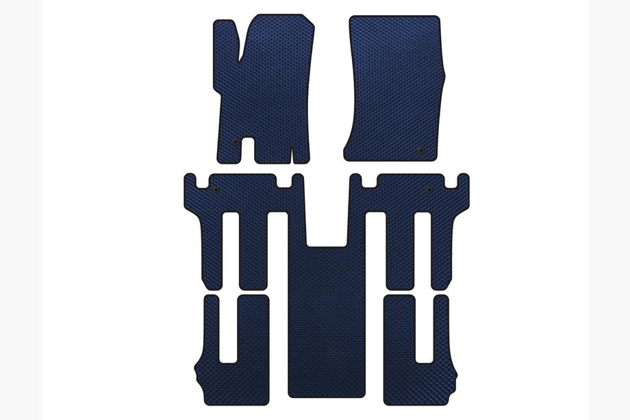 Ssang Yong Rodius EVA floor mats 2004-2008 (3 rows, Blue) Image
