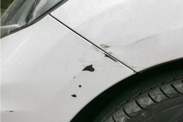 What is the danger of chips appearing on a car?