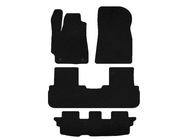 Toyota Highlander 2008-2013 Textile Floor Mats Premium (3 Rows, Black) photo 1