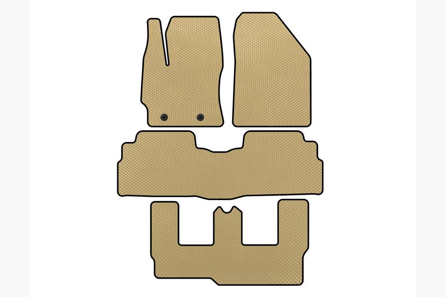 Toyota Verso 2009–2018 EVA Floor Mats (3 Rows, 7-Seater, Beige) Image
