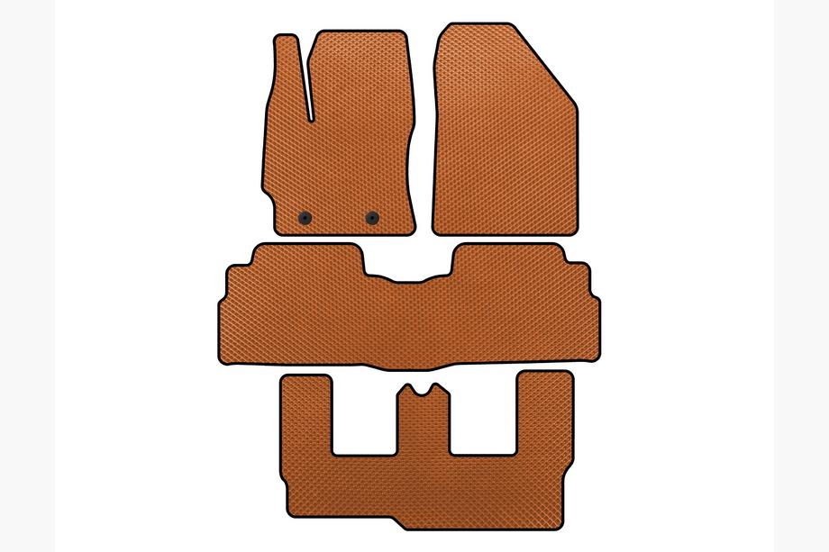 Toyota Verso 2009–2018 EVA Floor Mats (3 Rows, 7-Seater, Orange) Photo 1