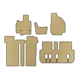 EVA Floor Mats (3 Rows, 6-Seater, Beige)