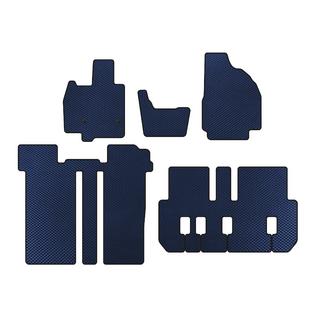 EVA Floor Mats (3 Rows, 6-Seater, Blue)