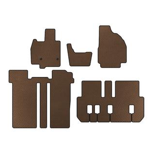 EVA Floor Mats (3 Rows, 6-Seater, Brown)