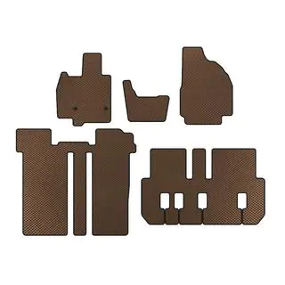 EVA Floor Mats (3 Rows, 6-Seater, Brown)