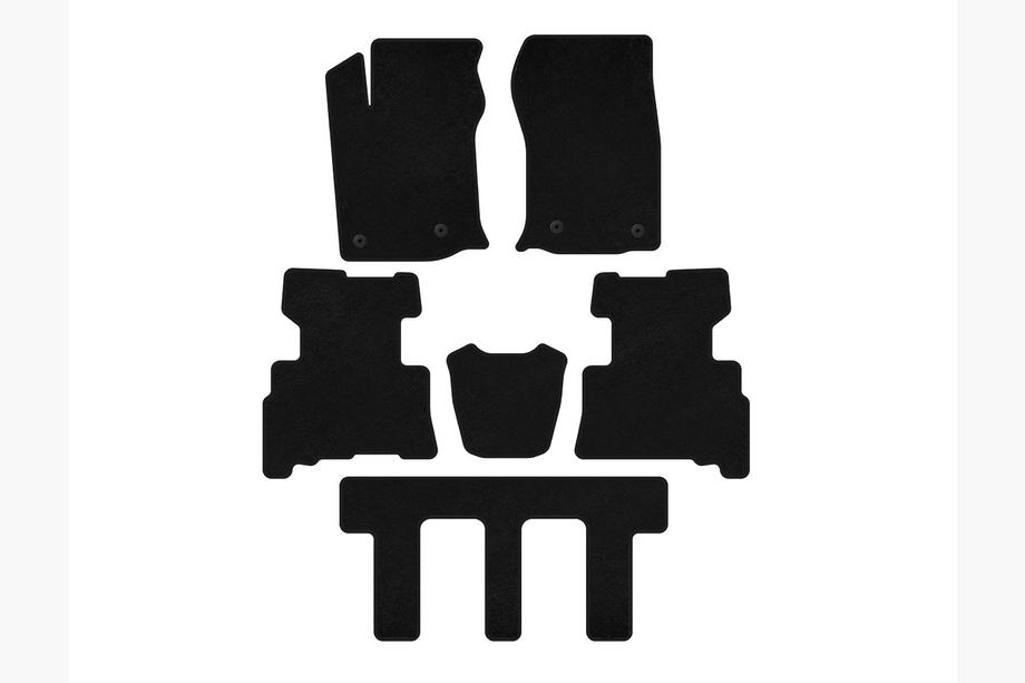 Toyota 4Runner 2009-2024 Premium Textile Floor Mats (3 Rows, 2014-2024, 7-Seater, Black) Image