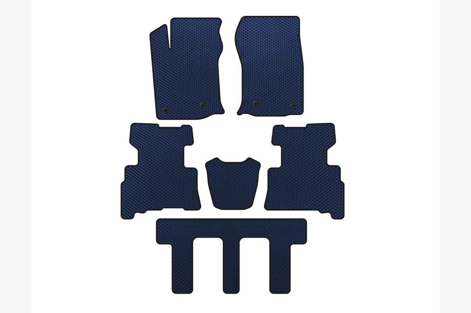 Toyota 4Runner 2009-2024 EVA Floor Mats (3 Rows, 2014-2024, 7-Seater, Blue) Image