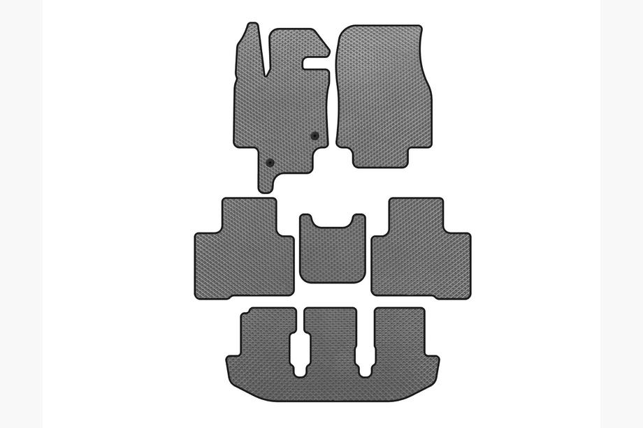 Toyota Highlander 2019- EVA Floor Mats (3 Rows, 7-Seater, Grey) Image