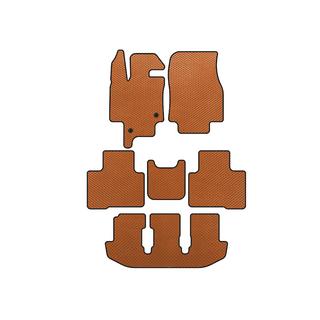 EVA Floor Mats (3 Rows, 7-Seater, Orange)