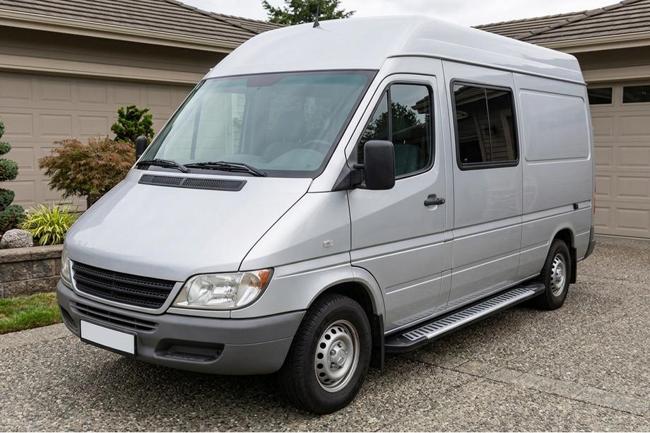 Mercedes Sprinter W901/902/903/904/905 1995–2006 Side Steps Line (2 pcs, Aluminum) Image