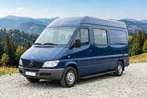 Mercedes Sprinter W901/902/903/904/905 1995–2006 Side Steps Bosphorus Black (2 pcs, Aluminum) photo 1