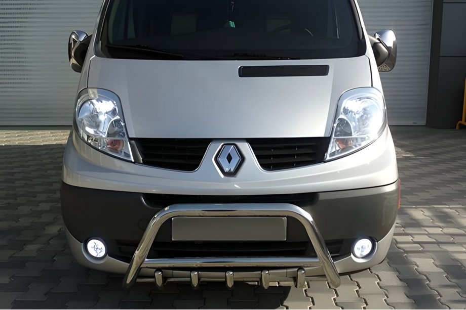 Renault Trafic 2001–2015 Bull Bar WT003-4 (Stainless Steel) With Renault lettering Image