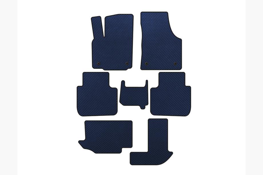 Volkswagen Atlas (Terramont) 2016- EVA Floor Mats (3 Rows, 7-Seater, Blue) Image