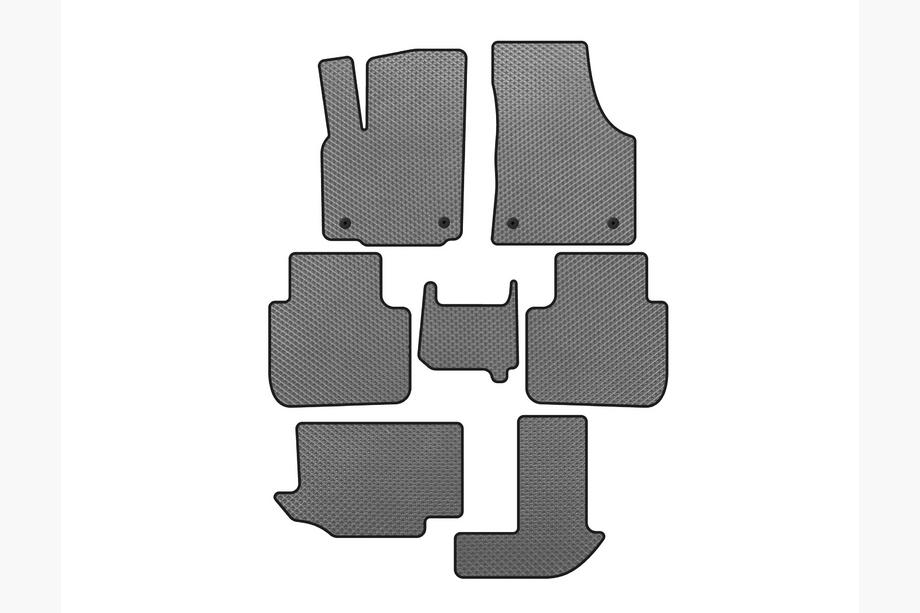 Volkswagen Atlas (Terramont) 2016- EVA Floor Mats (3 Rows, 7-Seater, Grey) Image