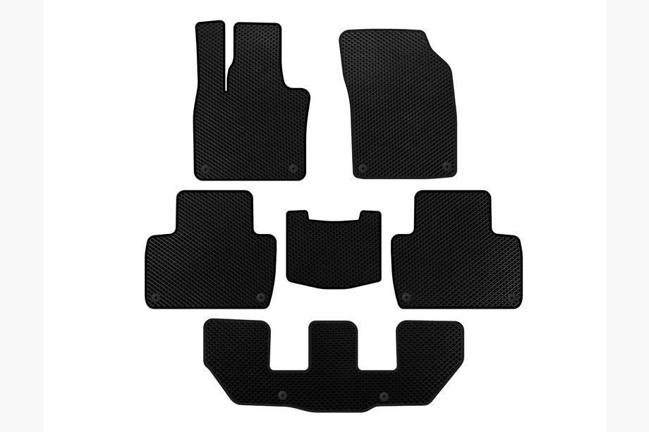 Volvo XC90 2015- EVA Floor Mats (3 Rows, Black) Image