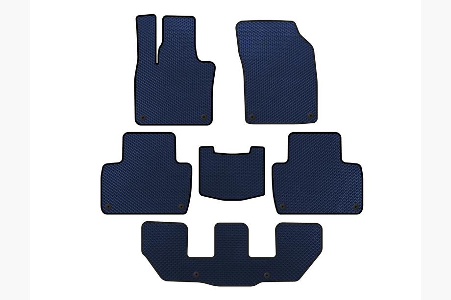 Volvo XC90 2015- EVA Floor Mats (3 Rows, Blue) Image