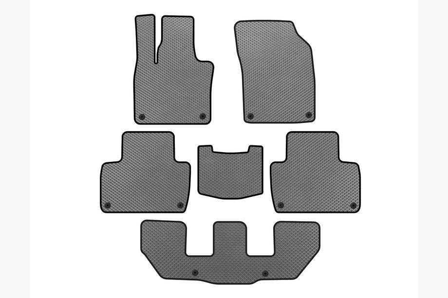 Volvo XC90 2015- EVA Floor Mats (3 Rows, Gray) Image