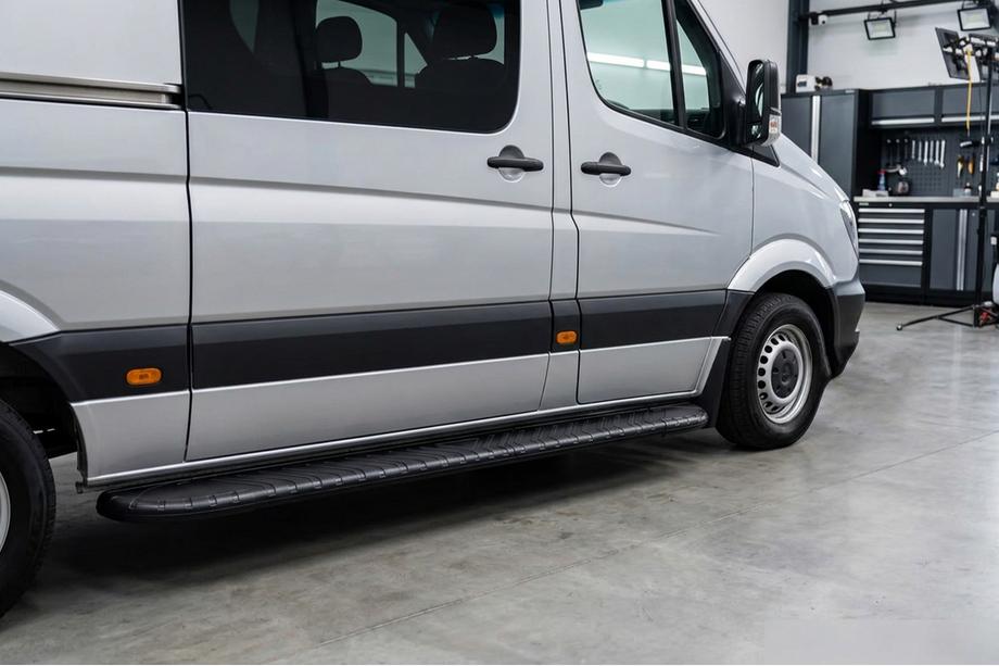 Volkswagen Crafter 2006-2016 Side Steps Bosphorus Black (2 pcs, Aluminum) Image