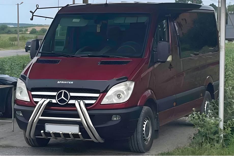 Mercedes Sprinter W906 2006–2018 Bull Bar F1-01M (2006-2013, Stainless Steel) Image