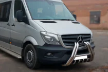 Mercedes Sprinter W906 2006–2018 Bull Bar F1-01 (2013-2018, Stainless Steel) photo 2