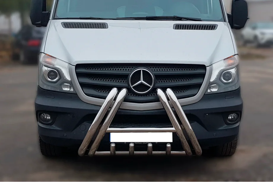 Mercedes Sprinter W906 2006–2018 Bull Bar F1-01 (2013-2018, Stainless Steel) Image