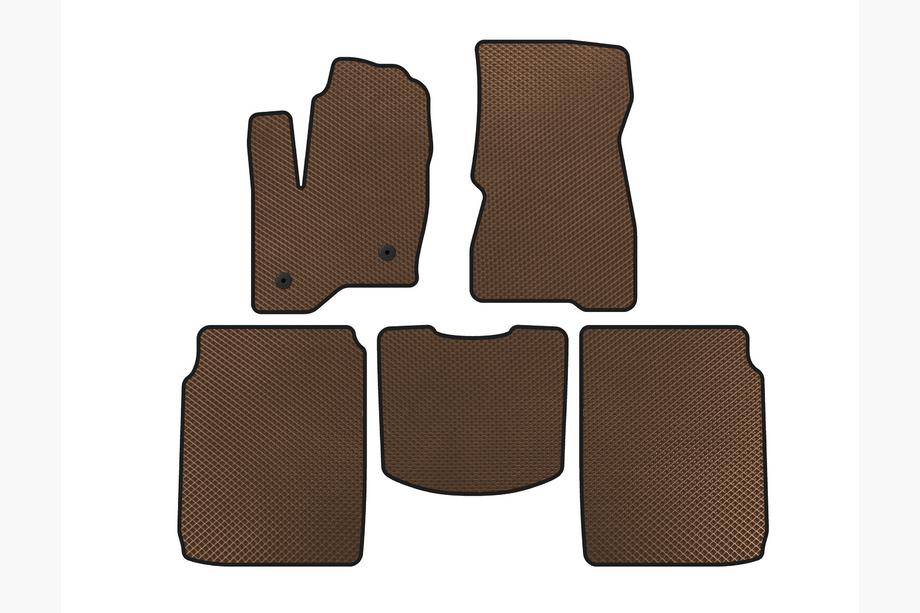 Ford Flex 2009-2019 EVA Floor Mats (2 Rows, 2013-2019, Brown) Image