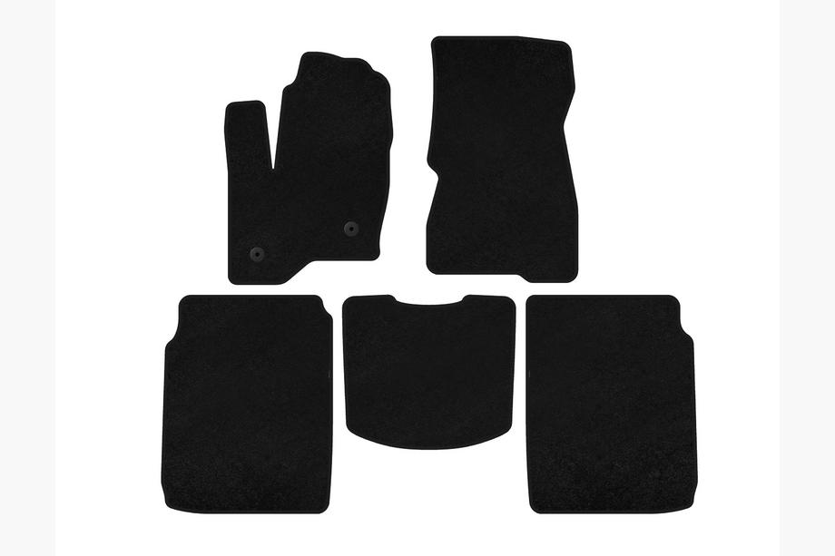 Ford Flex 2009-2019 Premium Textile Floor Mats (2 Rows, 2013-2019, Black) Image