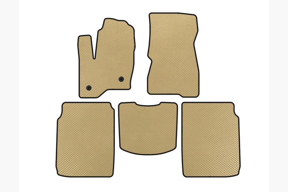 Ford Flex 2009-2019 EVA Floor Mats (2 Rows, 2013-2019, Beige) Image