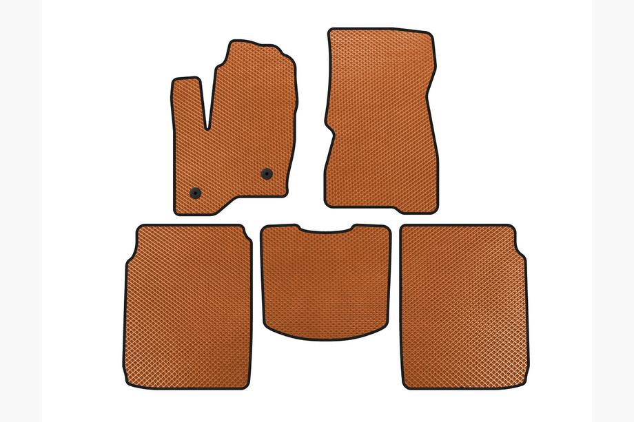 Ford Flex 2009-2019 EVA Floor Mats (2 Rows, 2013-2019, Orange) Image