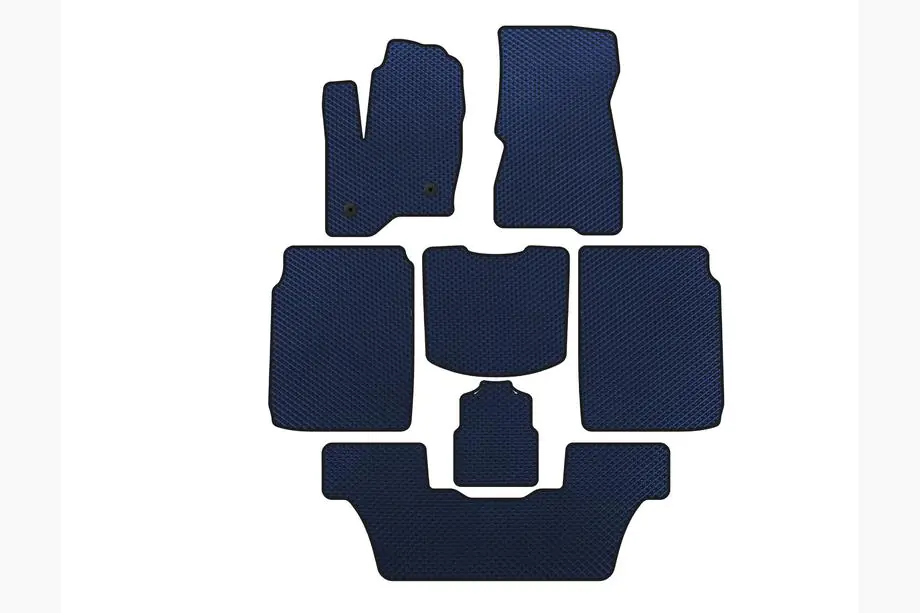 Ford Flex 2009-2019 EVA Floor Mats (3 Rows, 2013-2019, Blue) Image